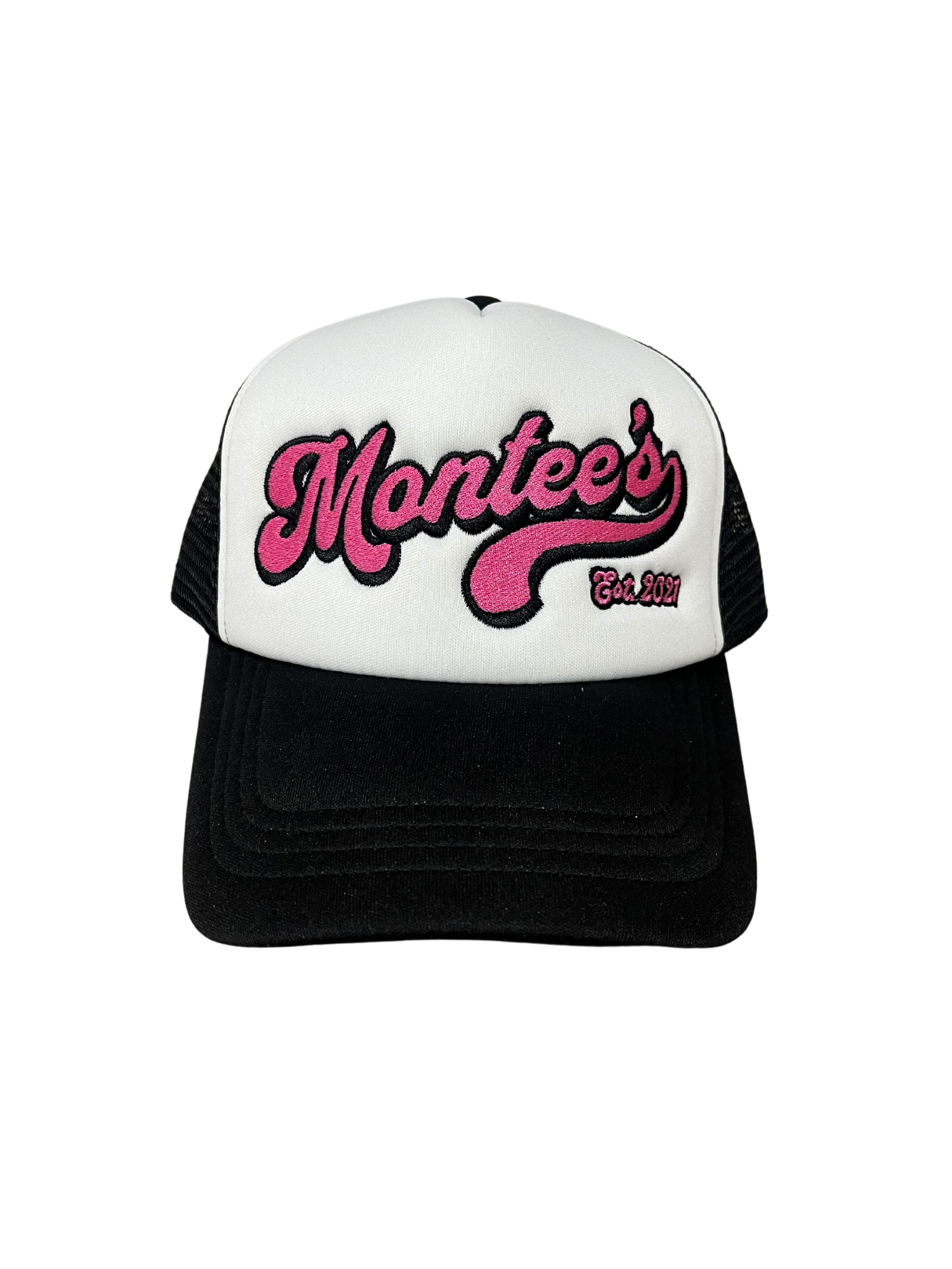 Montee’s Trucker Hat – Streetwear-inspired hat with mesh back and bold front logo. Perfect for adding an edge to any casual look.