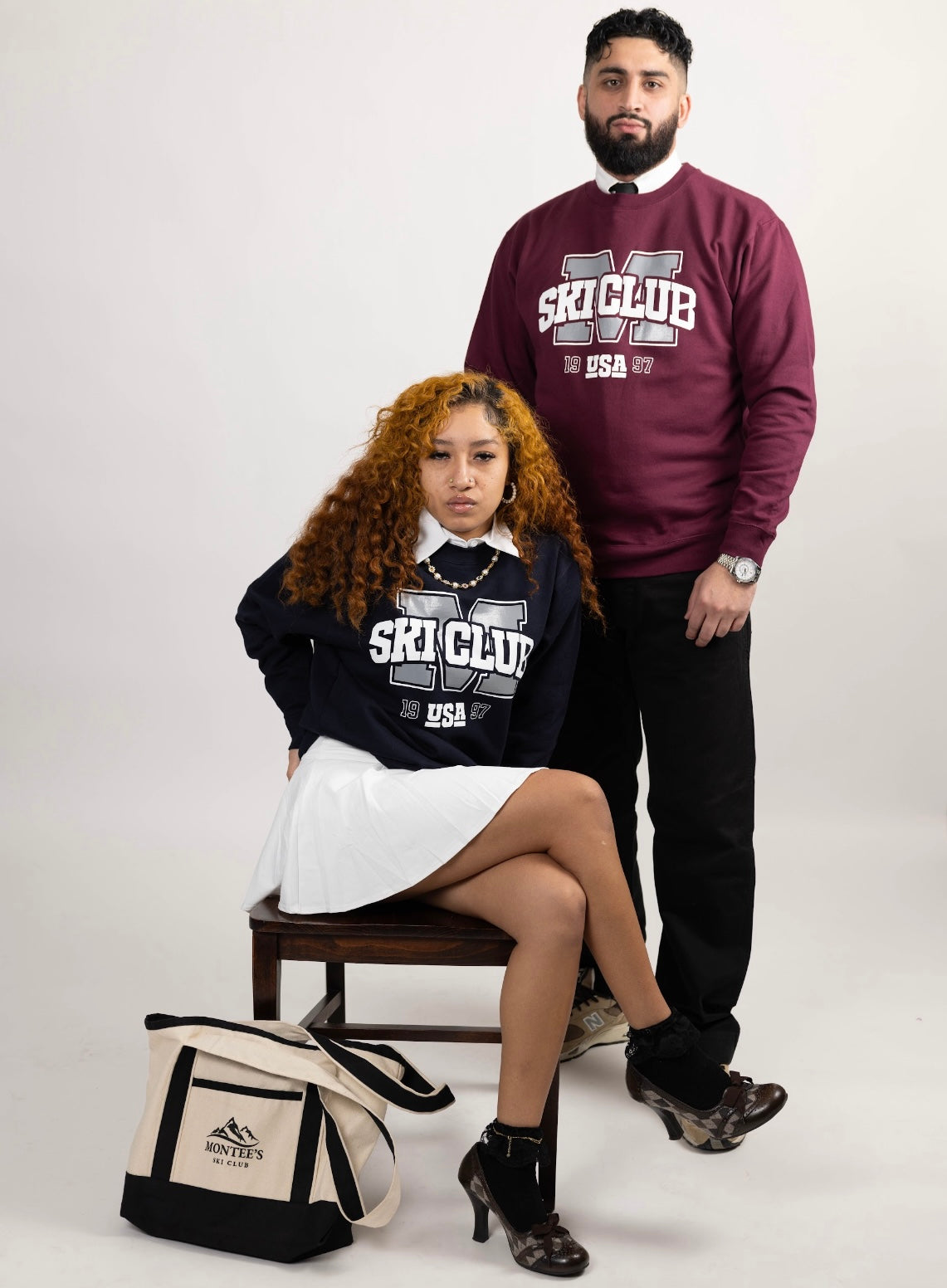 Montee’s MSC Crewneck with screen-printed M Ski Club design, unisex fit, and premium midweight fabric for streetwear and cold-weather layering.