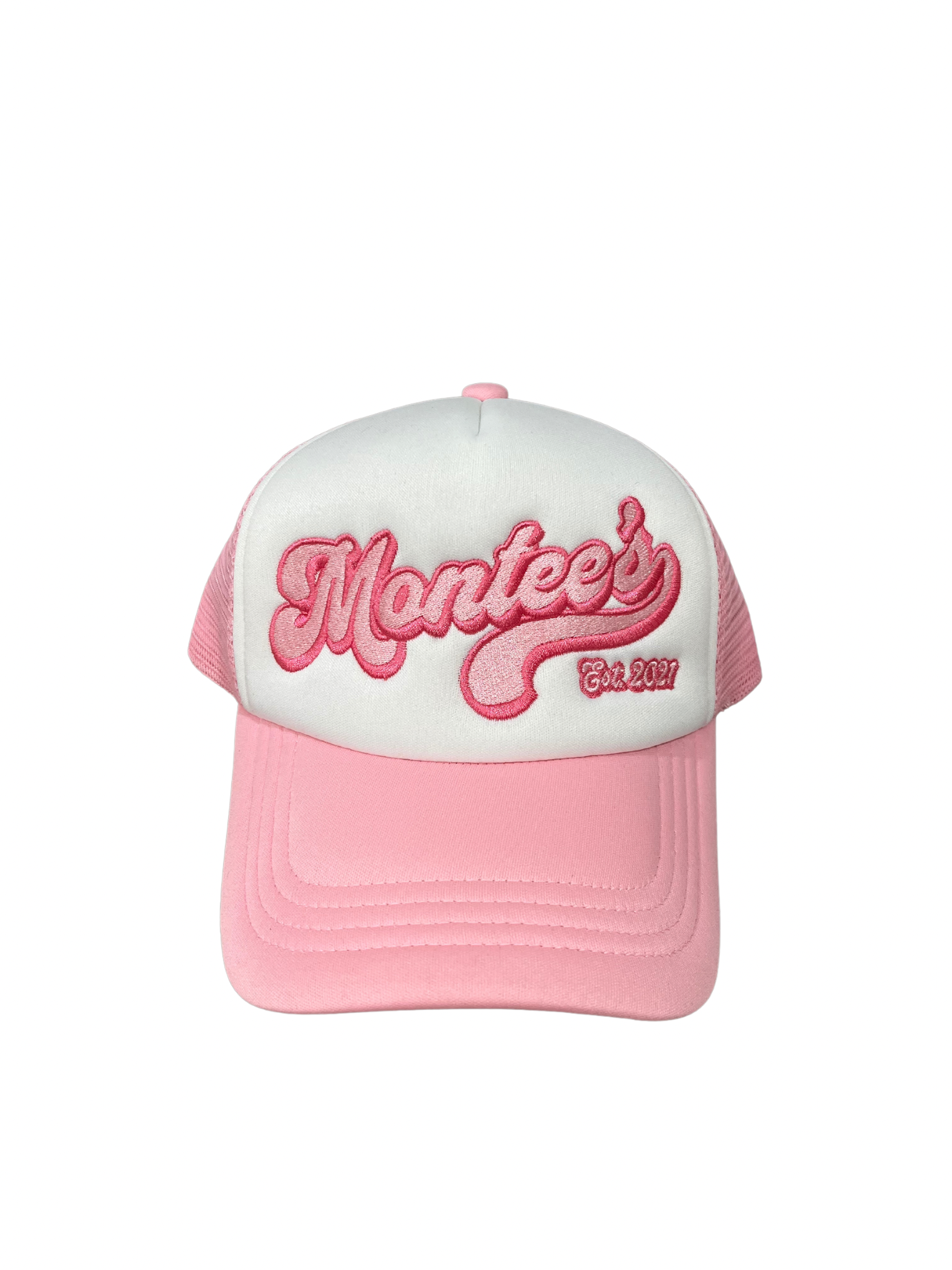 Montee’s Trucker Hat – Streetwear-inspired hat with mesh back and bold front logo. Perfect for adding an edge to any casual look.