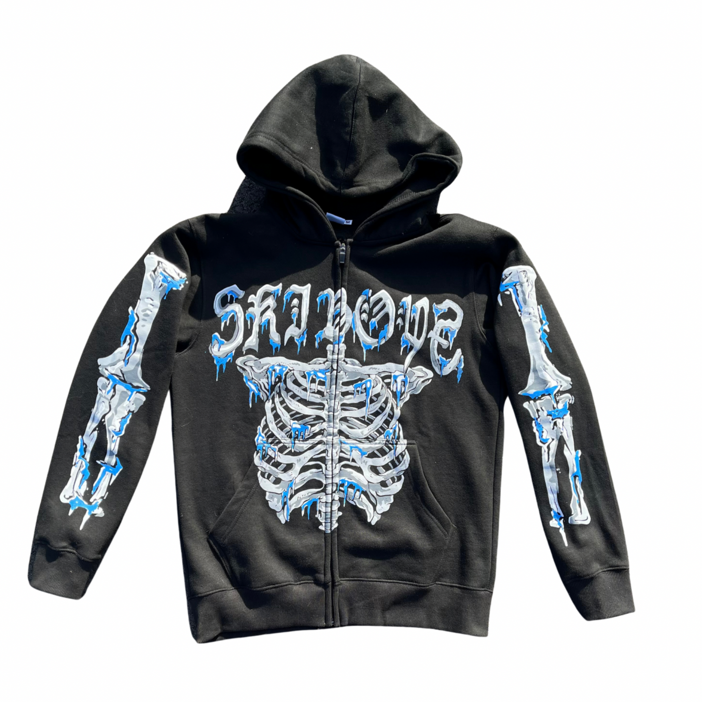 Ski Boyz “Bone-Chill” Full Zip Hoodies - Black